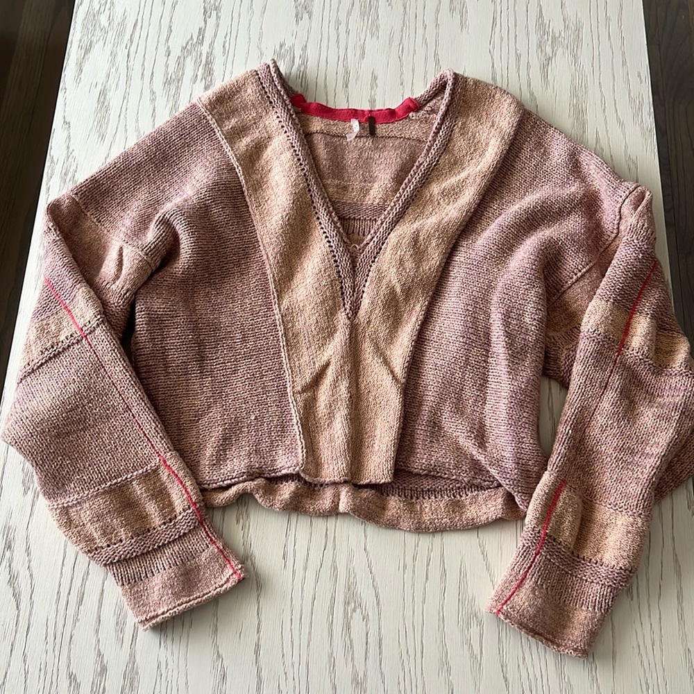Free People Pink/Mauve Sweater Small